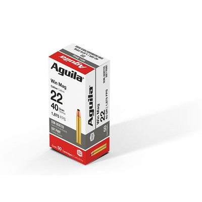 Aguila Ammunition 22 Winchester Magnum Rimfire (WMR) 40 Grain Soft Point 50 Count