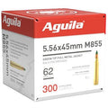 Aguila Ammunition 5.56x45mm NATO 62 Grain Full Metal Jacket Boat Tail 300 Count