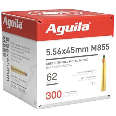 Aguila Ammunition 5.56x45mm NATO 62 Grain Full Metal Jacket Boat Tail 300 Count