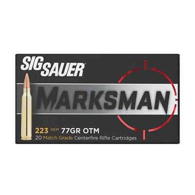 Sig Sauer Ammunition 223 Remington 77 Grain Open Tip Match 20 Count