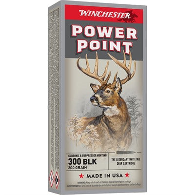 Winchester Ammunition 300 AAC Blackout 200 Grain Jacketed Soft Point 20 Count