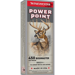 Winchester Ammunition 450 Bushmaster 260 Grain Soft Point 20 Count