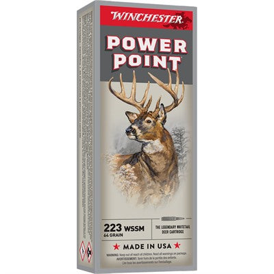 Winchester Ammunition 223 Winchester Super Short Magnum (WSSM) 64 Grain Soft Point 20 Count