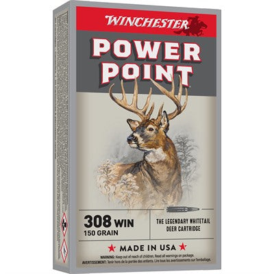 Winchester Ammunition 308 Winchester 150 Grain Jacketed Soft Point 20 Count