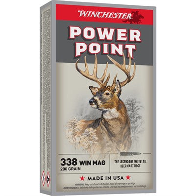 Winchester Ammunition 338 Winchester Magnum 200 Grain Jacketed Soft Point 20 Count