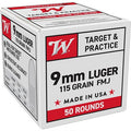 Winchester Ammunition 9mm Luger 115 Grain Full Metal Jacket