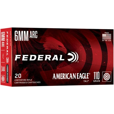 Federal Ammunition 6mm ARC 110 Grain Total Metal Jacket 20 Count