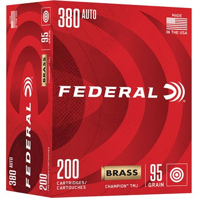 Federal Ammunition 380 ACP 95 Grain Full Metal Jacket 200 Count