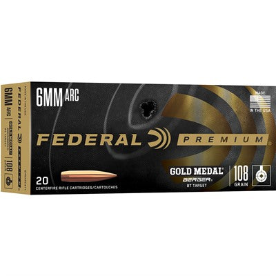Federal Ammunition 6mm ARC 108 Grain Boat Tail Hollow Point 20 Count