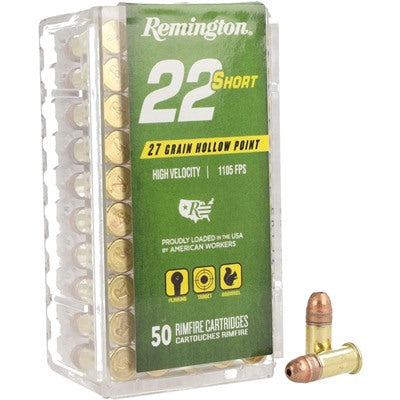 Remington Ammunition 22 Short 27 Grain Copper HP 50 Count