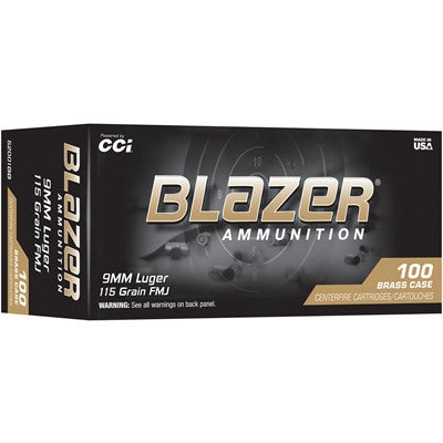CCI Ammunition 9mm Luger 115 Grain Full Metal Jacket
