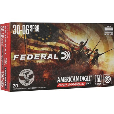 Federal Ammunition 30-06 Springfield 150 Grain Full Metal Jacket 20 Count