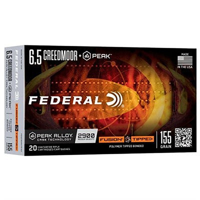 Federal Ammunition 6.5 Creedmoor 155 Grain Bonded Polymer Tip 20 Count