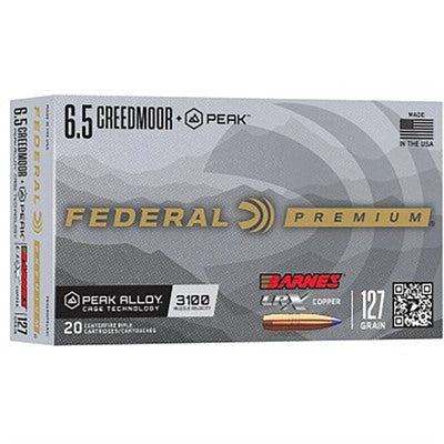 Federal Ammunition 6.5 Creedmoor 127 Grain Solid Polymer Tip 20 Count