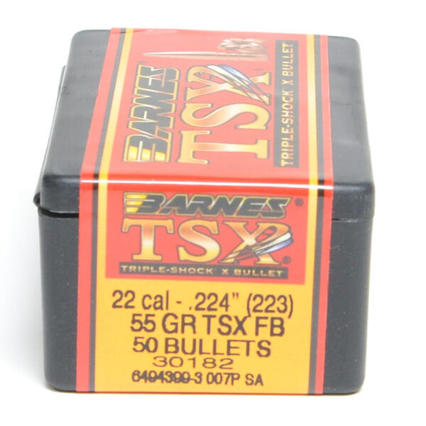 Barnes .224 / 22 55 Grain Triple-Shock X Flat Base Bullet (50)