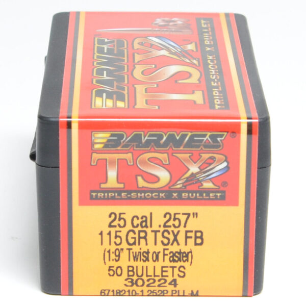 Barnes .257 / 257 115 Grain Triple-Shock X Flat Base Bullet (50)