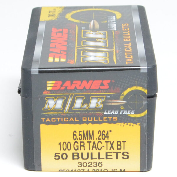 Barnes .264 / 6.5mm 100 Grain Tactical Tipped X Boat Tail Bullet (50)