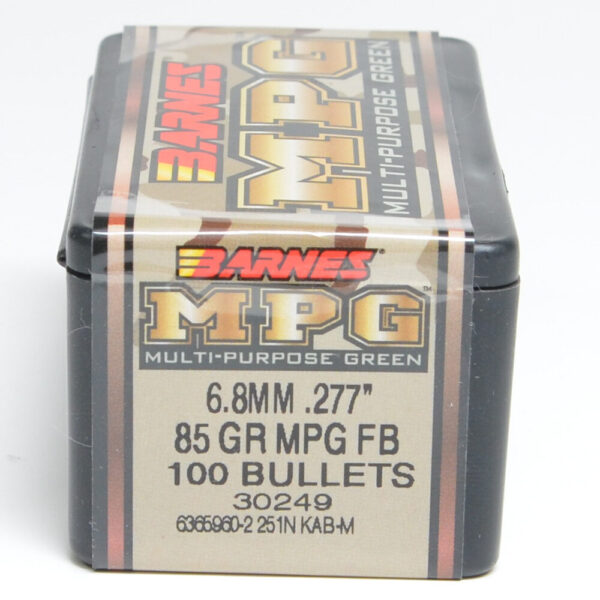 Barnes .277 / 6.8mm 85 Grain Multi-Purpose Green Flat Base Bullet (100)