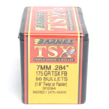 Barnes .284 / 7mm 175 Grain Triple-Shock X Flat Base Bullet (50)