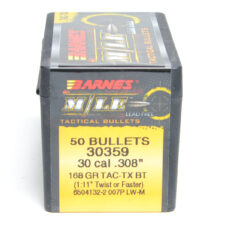 Barnes .308 / 30 168 Grain Tactical Tipped X Boat Tail Bullet (50)