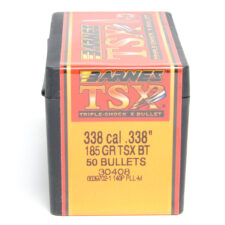 Barnes .338 / 338 185 Grain Triple-Shock X Boat Tail Bullet (50)