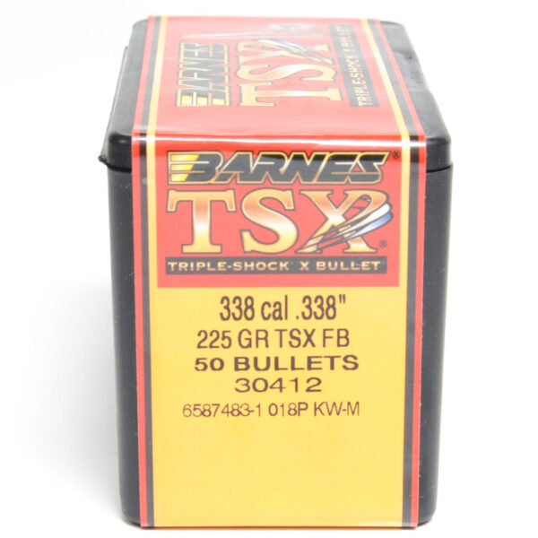 Barnes .338 / 338 225 Grain Triple-Shock X Flat Base Bullet (50)