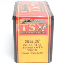 Barnes .338 / 338 250 Grain Triple-Shock X Flat Base Bullet (50)