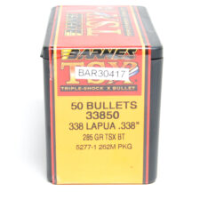 Barnes .338 / 338 285 Grain Triple-Shock X Boat Tail Bullet (50)