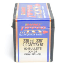 Barnes .338 / 338 210 Grain Tipped Triple-Shock X Boat Tail Bullet (50)