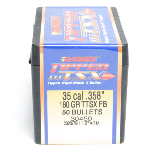 Barnes .358 / 35 180 Grain Tipped Triple-Shock X Flat Base Bullet (50)