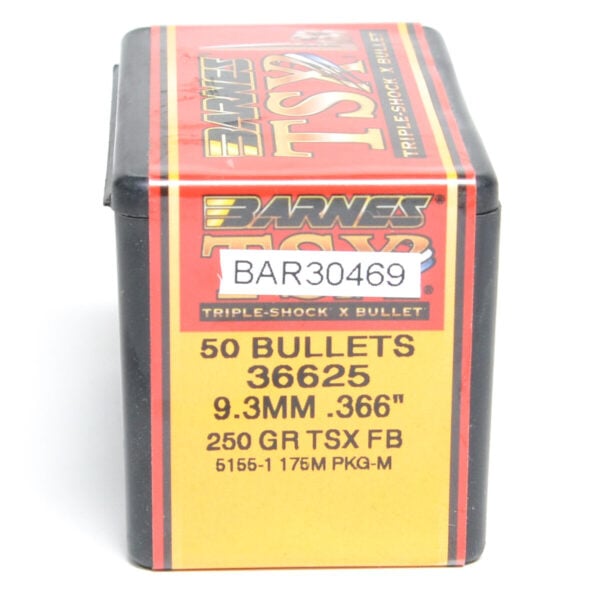 Barnes .366 / 9.3mm 250 Grain Triple-Shock X Flat Base Bullet (50)