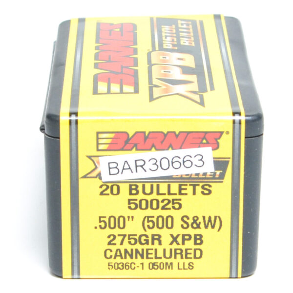 Barnes .500 / 50 275 Grain X Pistol Bullet (20)