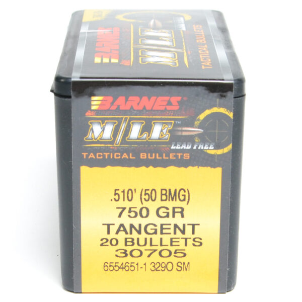 Barnes .510 / 50Bmg 750 Grain Tactical Long Range X Boat Tail Bullet (20)