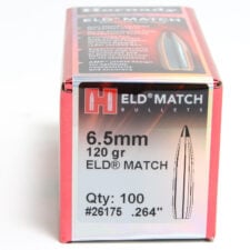 Hornady .264 / 6.5mm 120 Grain ELD-M (Extremely Low Drag Match) (100)