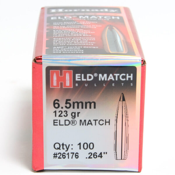 Hornady .264 / 6.5mm 123 Grain ELD-M (Extremely Low Drag Match) (100)