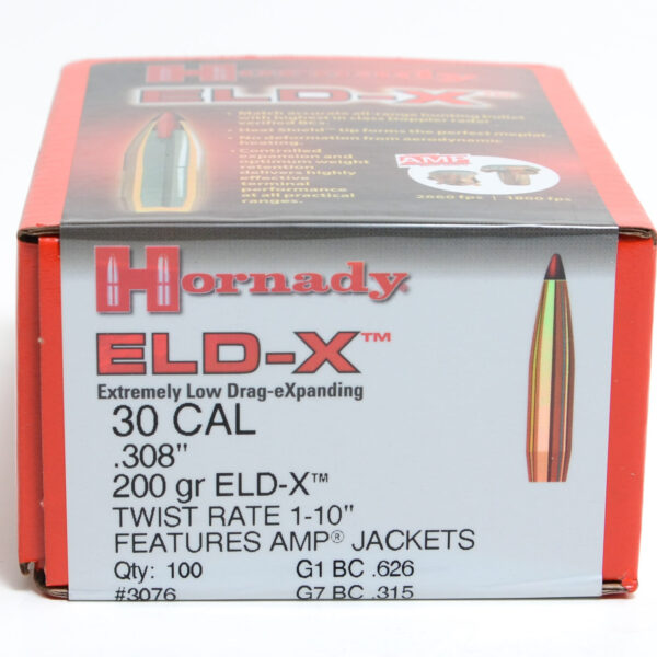 Hornady .308 / 30 200 Grain ELD-X (Extremely Low Drag Hunting) (100)