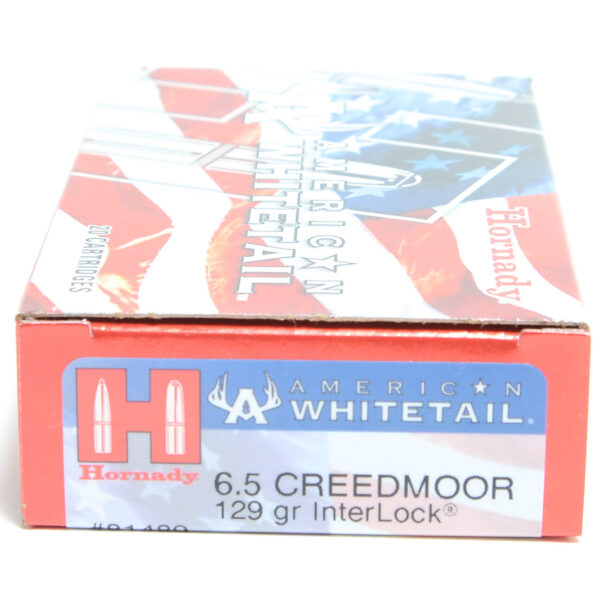 Hornady Ammo 6.5 Creedmoor 129 Grain Interlock American Whitetail (20)