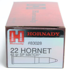 Hornady Ammo 22 Hornet 45 Grain Soft Point Match (50)