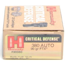 Hornady Ammo 380 Auto 90 Grain FTX (Flex Tip) Critical Defense (25)