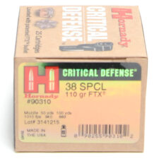 Hornady Ammo 38 Special 110 FTX (Flex Tip) Critical Defense (25)