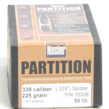 Nosler .338 / 338 225 Grain Spitzer Partition (50)