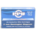 Prvi Partizan Ammunition 7mm Remington Magnum 140 Grain Jacketed Soft Point Box of 20