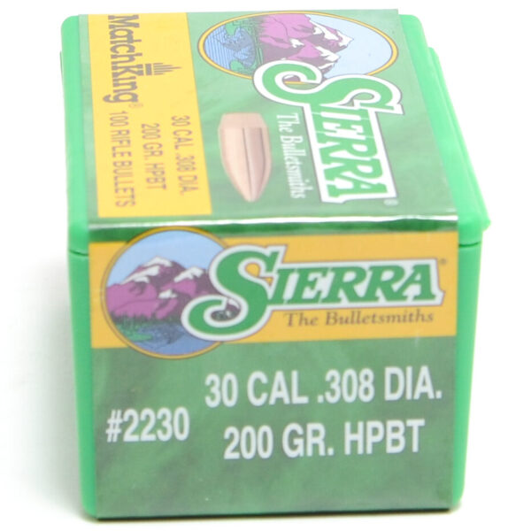 Sierra .308 / 30 200 Grain Hollow Point Boat Tail MatchKing (100)