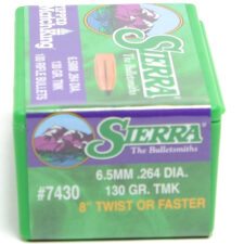 Sierra .264 / 6.5mm 130 Grain Tipped MatchKing (100)