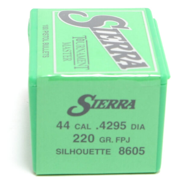 Sierra .4295 / 44 220 Grain Flat Point Jacketed Match (100)