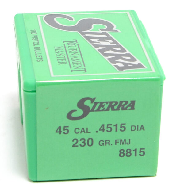 Sierra .4515 / 45 230 Grain Full Metal Jacket Match (100)