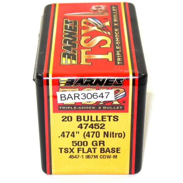 Barnes .474 / 470 Nitro 500 Grain Triple-Shock X (20)