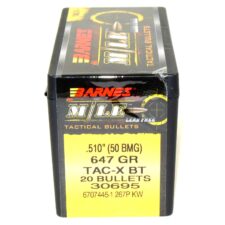 Barnes .510 / 50Bmg 647 Grain Tactical X Bullet (20)