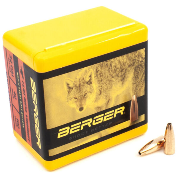 Berger .224 / 22 40 Grain Match Varmint Flat Base (100)
