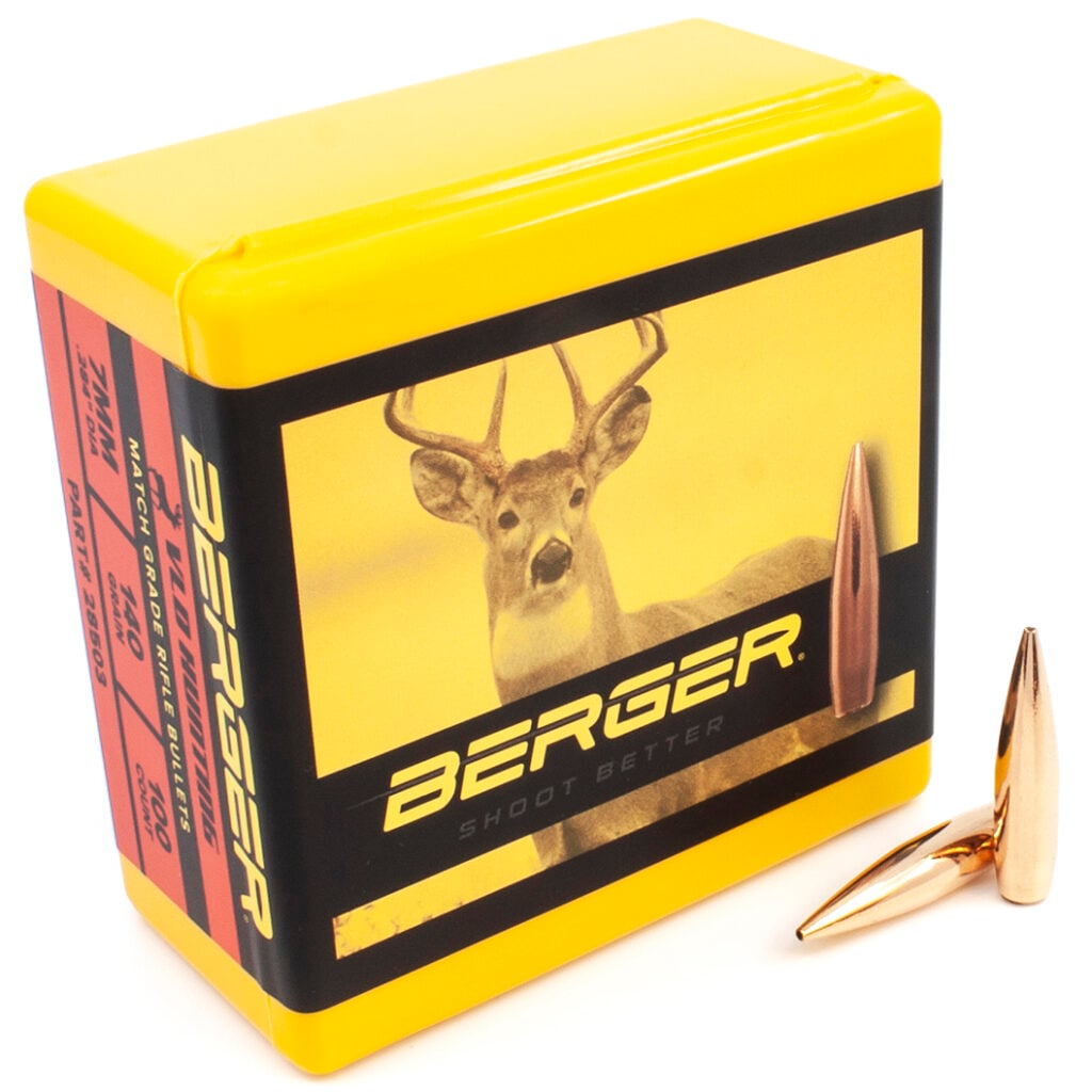 Berger VLD Hunting Bullets 0.284 (284 Caliber, 7mm) 140 Grain Hollow
